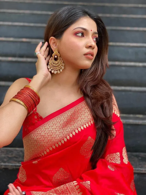 RED_PURE_BANARASI_SAREE